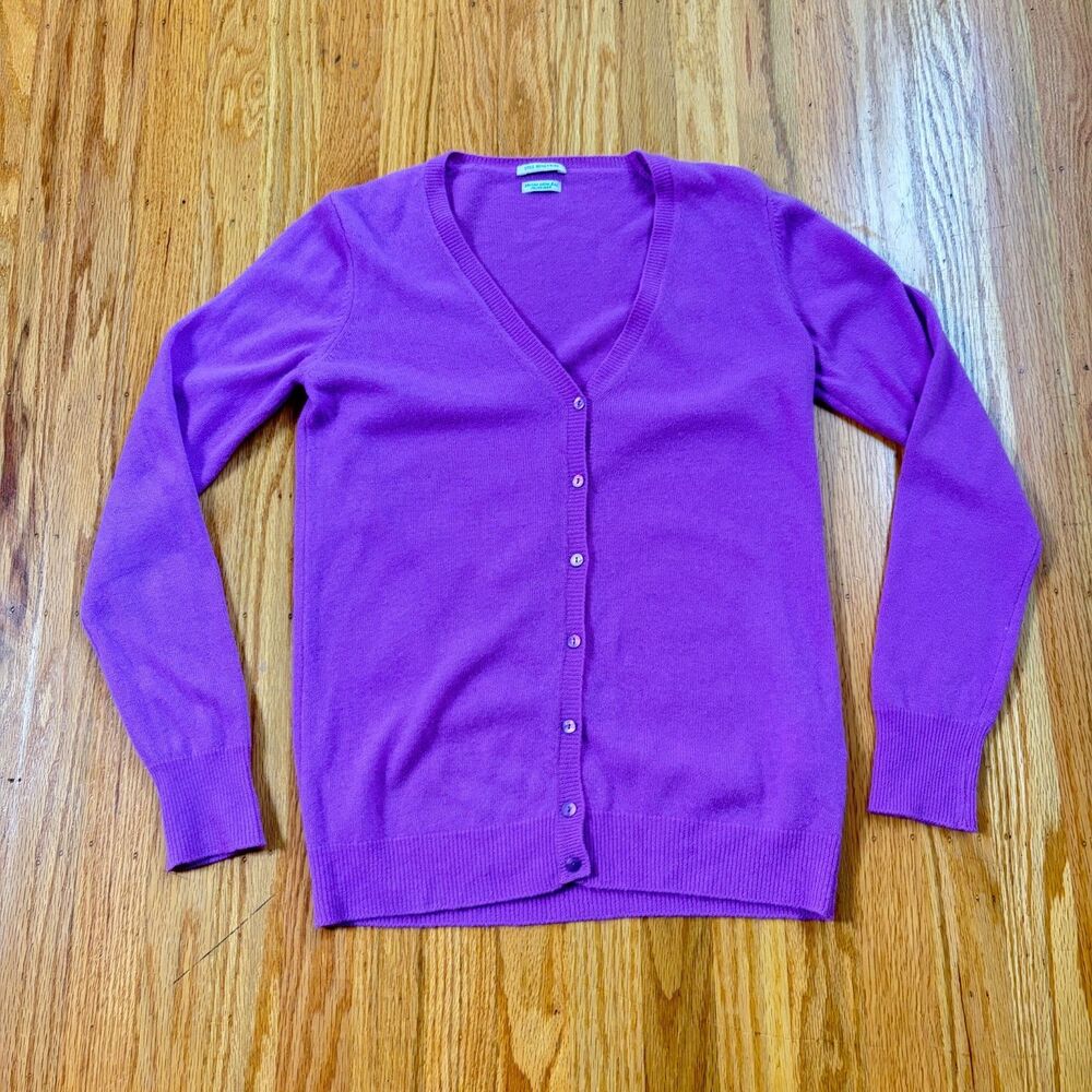 STILE BENETTON Bright Lilac Formal Button Up Cardigan Womens Size Small - Picture 2 of 8